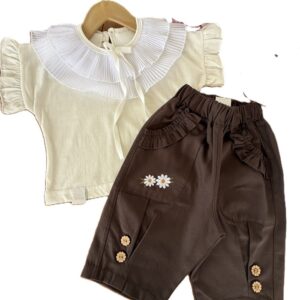 شومیزو شلوارک بیرونی دخترانه بابونه