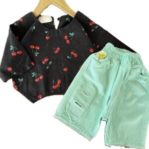 ست کراپ و شلوارک دخترانه سوفی