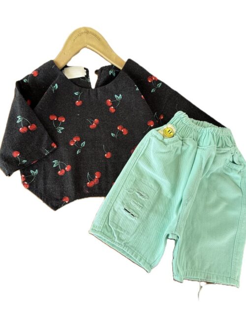 ست کراپ و شلوارک دخترانه سوفی