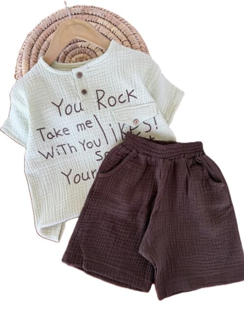 تیشرت و شلوارک راحتی پسرانه ROCK