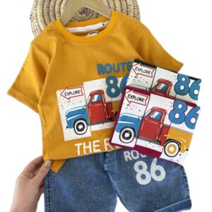 تیشرت و شلوارک بسرونی پسرانه route