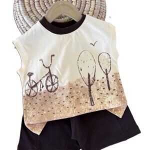 تاپ و شلوارک راحتی پسرانه دوچرخه