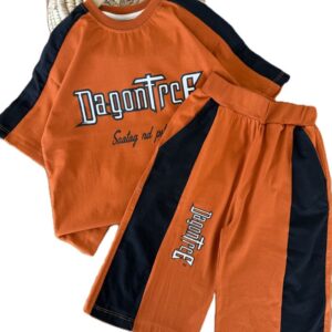 تیشرت و شلوارک پسرانه راحتی تیکه دار