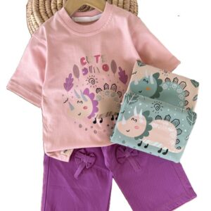 تیشرت و شلوارک بیرونی دخترانه cute