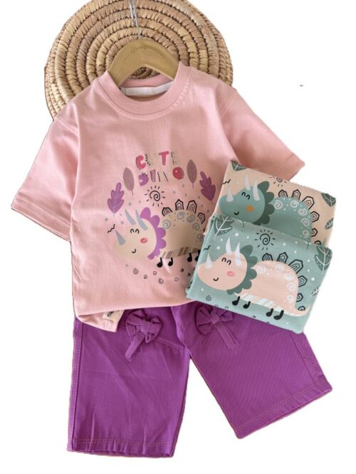 تیشرت و شلوارک بیرونی دخترانه cute