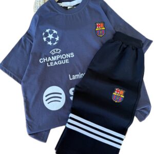 ست تیشرت و شلوارک راحتی پسرانه بارسلونا
