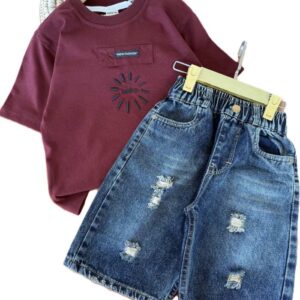 ست تیشرت و شلوارک بیرونی پسرانه LOADING