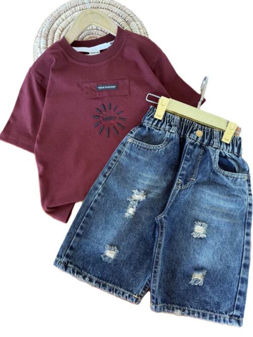 ست تیشرت و شلوارک بیرونی پسرانه LOADING