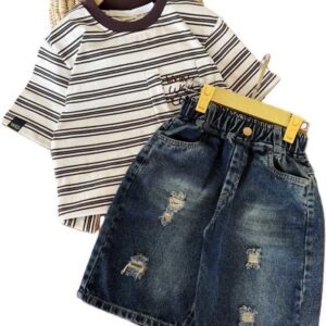 ست تیشرت و شلوارک بیرونی پسرانه wr66