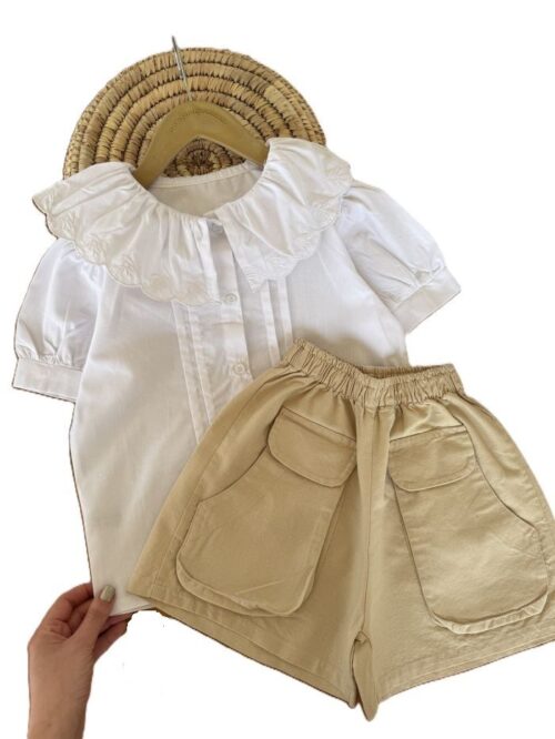 شومیز و شورتک بیرونی دخترانه سانیا