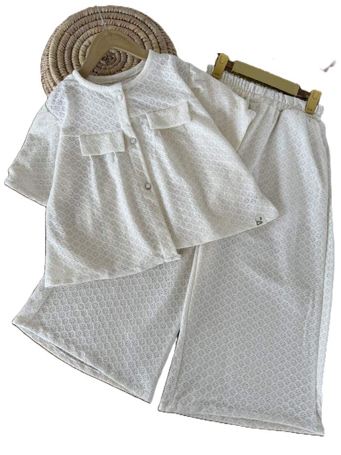 شومیز و شلوار بیرونی دخترانه سوزن دوزی