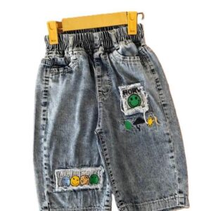 شلوارک جین اسپرت طرح گلدوزی