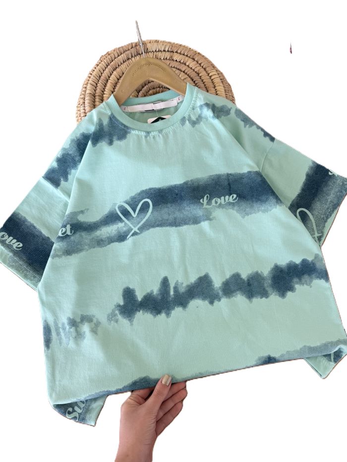 تیشرت تک بیرونی دخترانه قلب