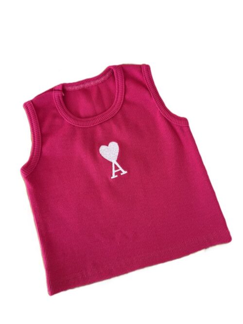 تاپ رکابی بیرونی دخترانه قلب A