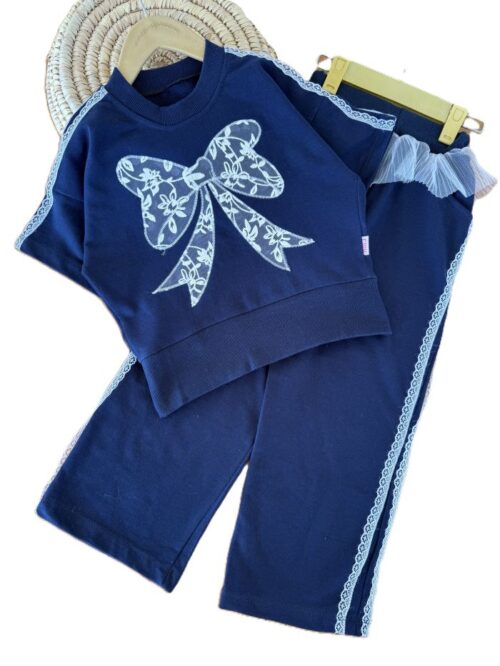 کراپ و شلوار راحتی پاپیون گیپور