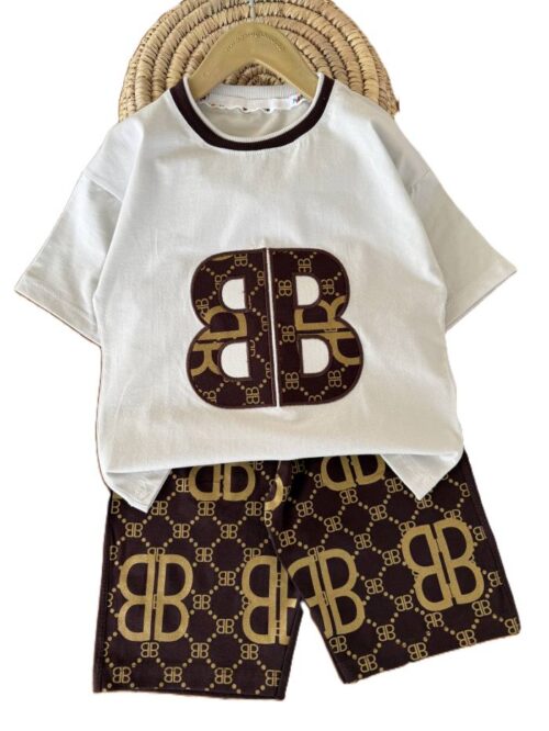 تیشرت شلوارک راحتی اسپرت چاپی B