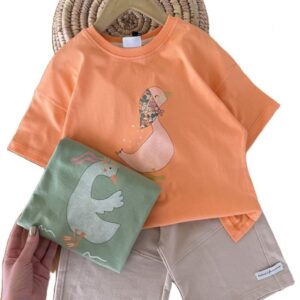 تیشرت و شلوارک راحتی دخترانه اردک