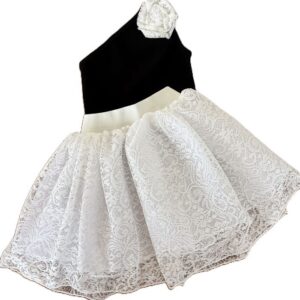 کراپ دامن دخترانه بیرونی تک گل