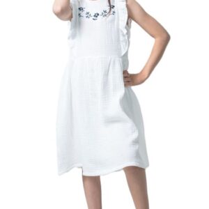 سارافون دخترانه بیرونی جلو گلدوزی