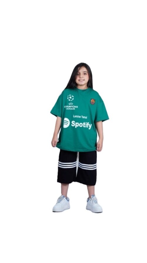 ست تیشرت و شلوارک راحتی پسرانه بارسلونا