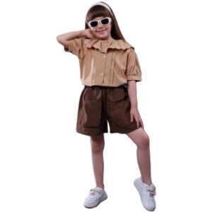 شومیز و شورتک بیرونی دخترانه سانیا