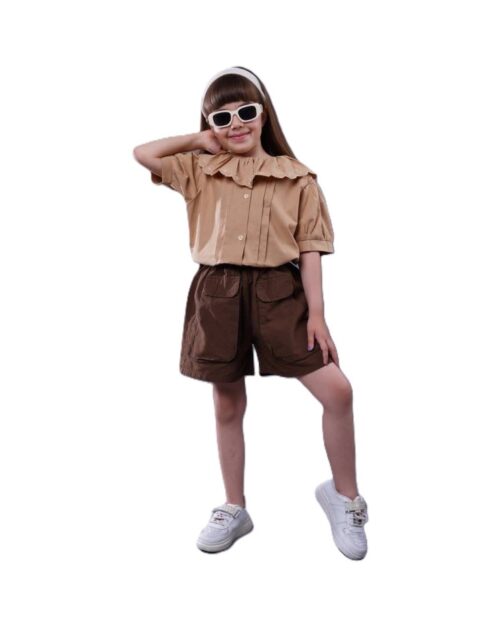 شومیز و شورتک بیرونی دخترانه سانیا