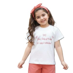 تیشرت و شلوارک بیرونی دخترانه پاپیون