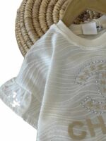کراپ باکسی و شلوارک بیرونی دخترانه chanel - Image 5