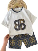 تیشرت شلوارک راحتی اسپرت چاپی B - Image 2