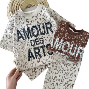 تیشرت و شلوارک راحتی دخترانه Amour