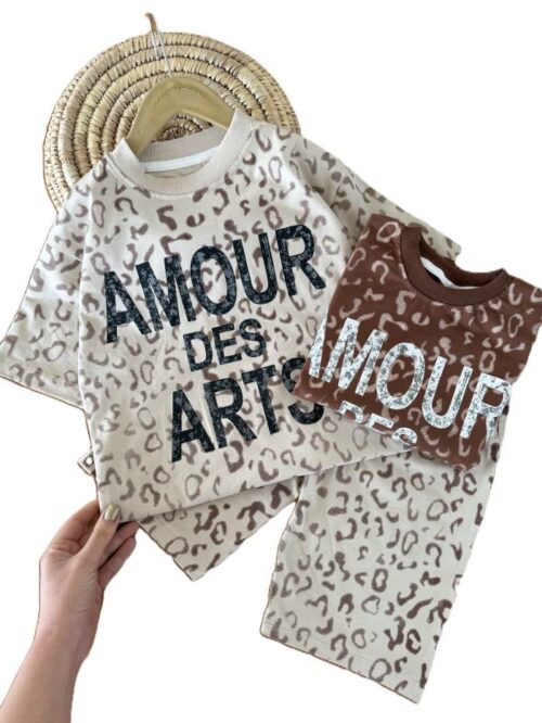 تیشرت و شلوارک راحتی دخترانه Amour