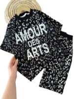 تیشرت و شلوارک راحتی دخترانه Amour - Image 4