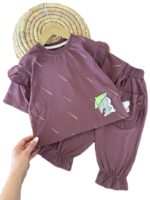 تیشرت و شلوارک راحتی دخترانه باران - Image 3