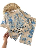 تیشرت و شلوارک پنبه راحتی پسرانه paris - Image 2