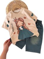 تیشرت و شلوارک دخترانه بیرونی تاج - Image 3