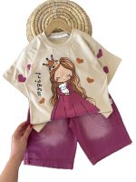 تیشرت و شلوارک دخترانه بیرونی تاج - Image 2
