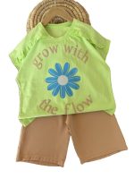 تیشرت و شلوارک بیرونی دخترانه GROW - Image 4