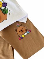 تاپ وشلوارک راحتی دخترانه FLOWER - Image 11