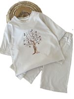 تیشرت و شلوارک راحتی رخترانه درخت - Image 3