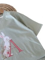 تیشرت و شلوارک دخترانه راحتی طرح خرگوش - Image 9