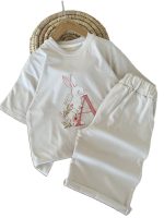 تیشرت و شلوارک دخترانه راحتی طرح خرگوش - Image 5