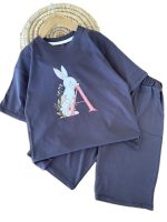 تیشرت و شلوارک دخترانه راحتی طرح خرگوش - Image 6