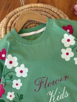 تیشرت و شلوارک راحتی دخترانه گل - Image 10