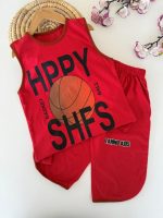 تاپ و شلوارک راحتی پسرانه happy - Image 5