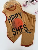 تاپ و شلوارک راحتی پسرانه happy - Image 2