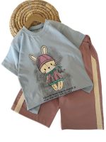 تیشرت و شلوارک بیرونی دخترانه کیوت - Image 2