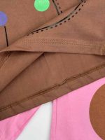 تیشرن و شلوارک راحتی دخترانه گربه خال دار - Image 5