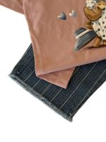 تیشرت و شلوارک دخترانه جین دختر و گیتار - Image 6
